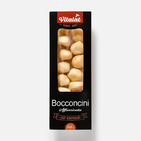 Изображение товара Сыр боккончини Vitalat, копчёный, 40%, 100 г