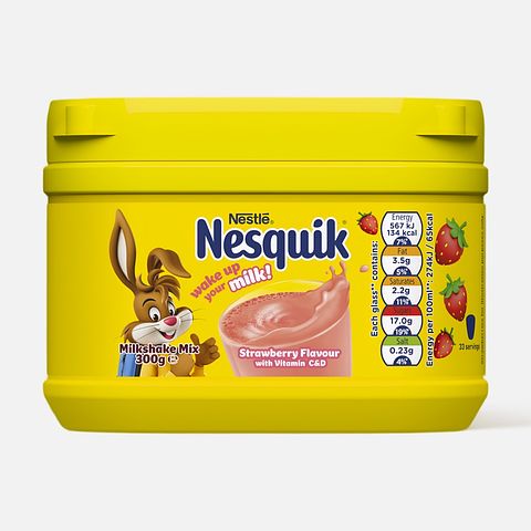 Изображение товара Из Франции: Клубничный напиток Nestle Nesquik, быстрорастворимый, 300 г