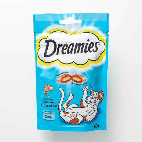 Изображение товара Лакомство для кошек Dreamies, с лососем, 60 г