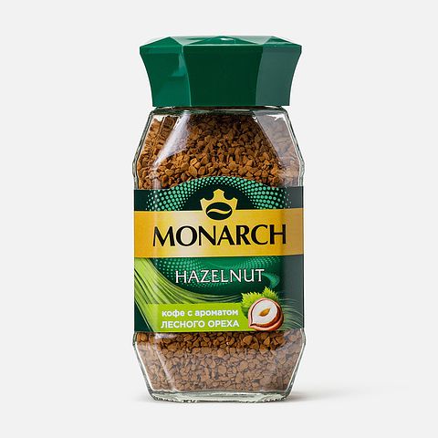 Изображение товара Растворимый кофе Monarch, Hazelnut, с ароматом лесного ореха, 95 г