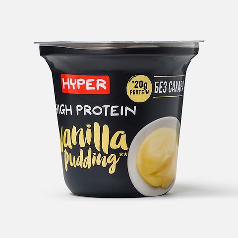 Изображение товара Молочный пудинг Hyper High Protein, 1,5%, без лактозы, без сахара, ультрапастеризованный, с ванилью, 200 г