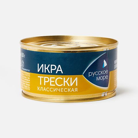 Изображение товара Икра трески Русское море классическая, 130 г