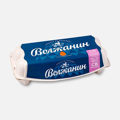 Изображение товара Куриное яйцо Волжанин, СВ, коричневое, 10 шт.