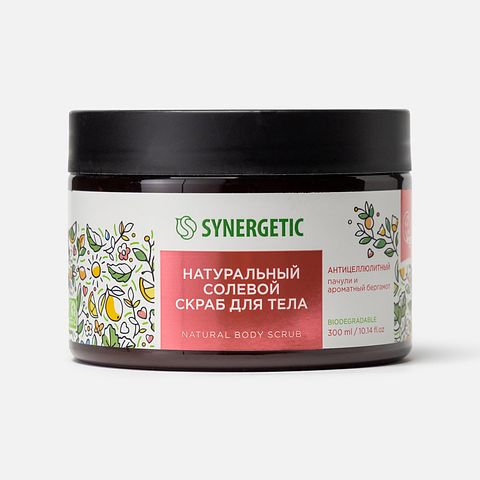 Изображение товара Скраб для тела Synergetic, пачули и ароматный бергамот, 300 мл