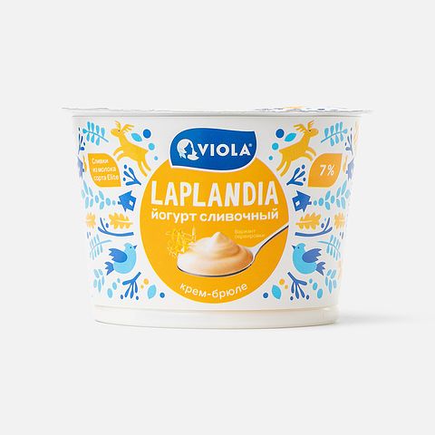 Изображение товара Йогурт Viola Laplandia, 7%, сливочный, крем-брюле, 180 г