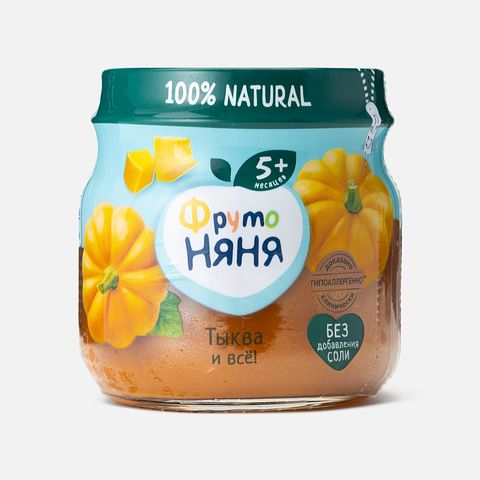 Изображение товара Пюре ФрутоНяня, тыква, с 5 месяцев, 80 г