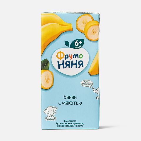 Изображение товара Банановый нектар ФрутоНяня, с мякотью, 0,2 л