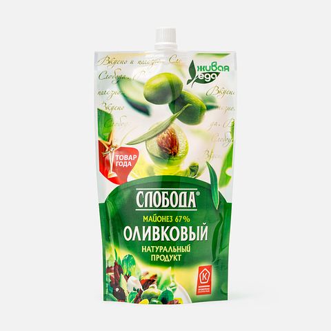 Изображение товара Майонез Слобода, Оливковый, 67%, 400 мл