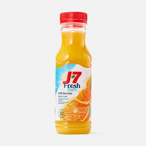 Изображение товара Апельсиновый сок J7 Fresh Taste, 0,3 л